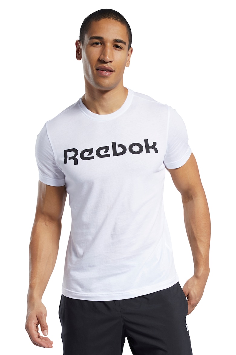 Хлопковая футболка для фитнеса Linear Read Reebok, белый