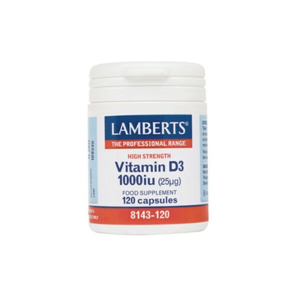 Ламбертс Д3 1000МЕ 25мг 120 Таблеток Lamberts ламбертс соевый лецитин 1200мг 120 капсул lamberts