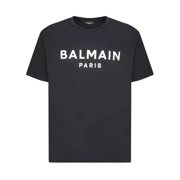 

Футболка front logo t-shirt Balmain, черный
