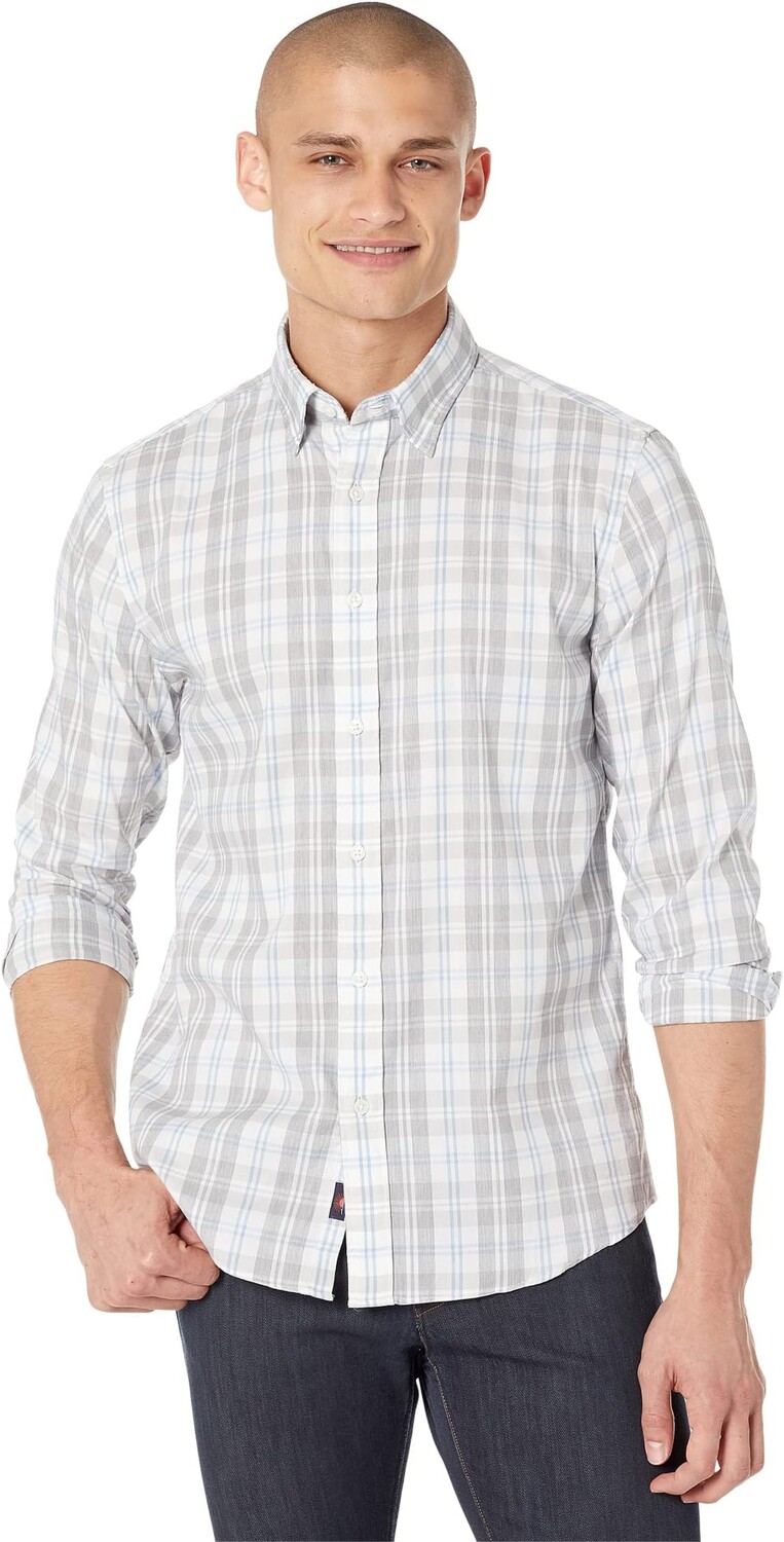

Рубашка «Движение» Faherty, цвет Grey Cream Plaid