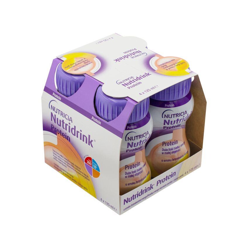 

Nutridrink Protein Smak Brzoskwinia-Mango Płyn лечебное питание, 4 шт.