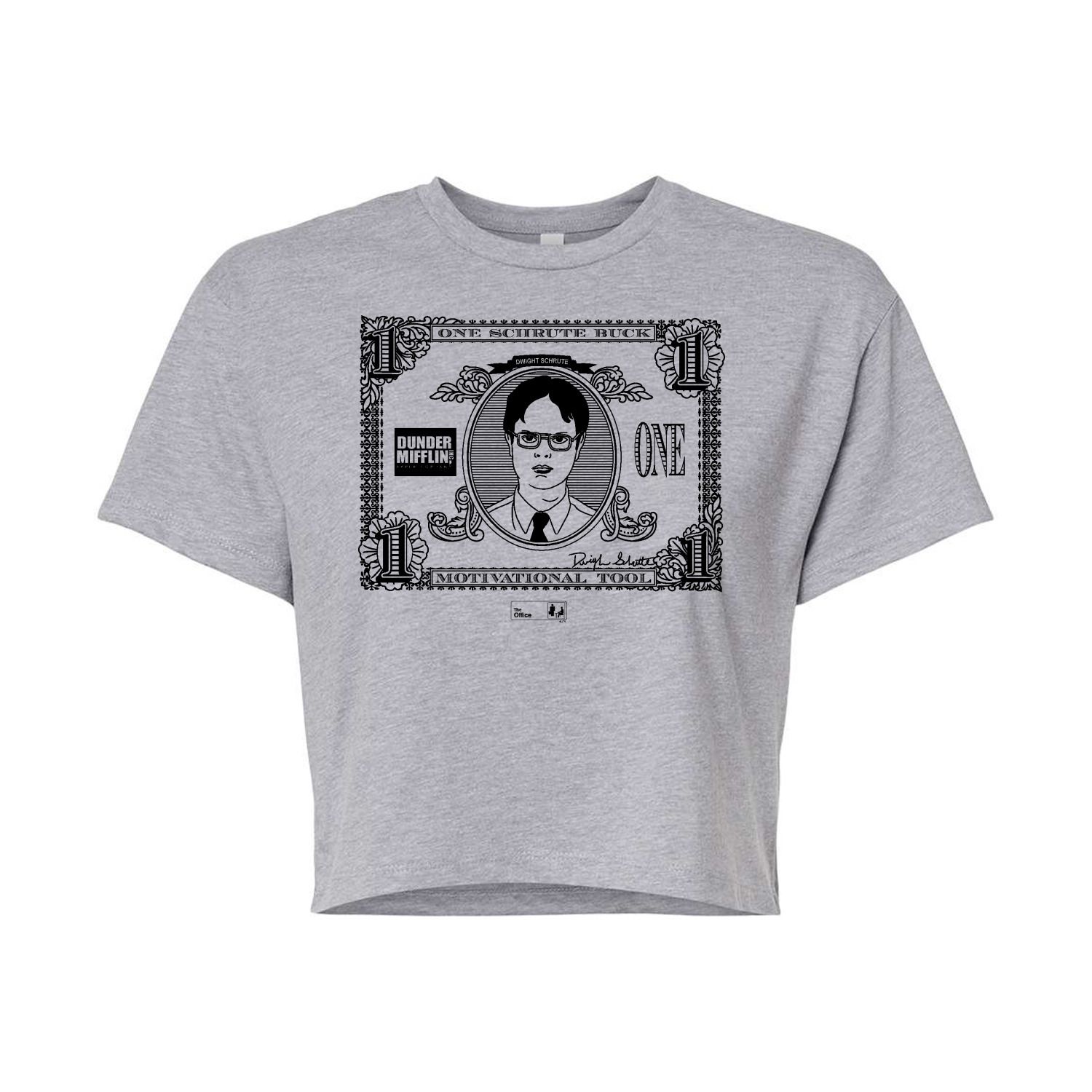 

Укороченная футболка The Office Schrute Buck для юниоров Licensed Character, серый