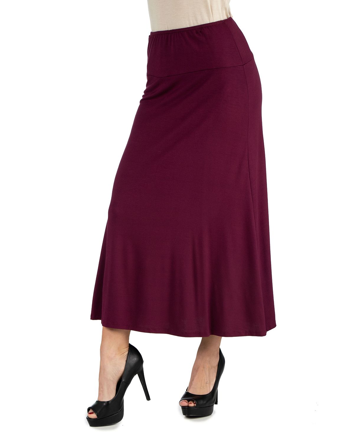 цена Женская макси-юбка с эластичной резинкой на талии 24seven Comfort Apparel