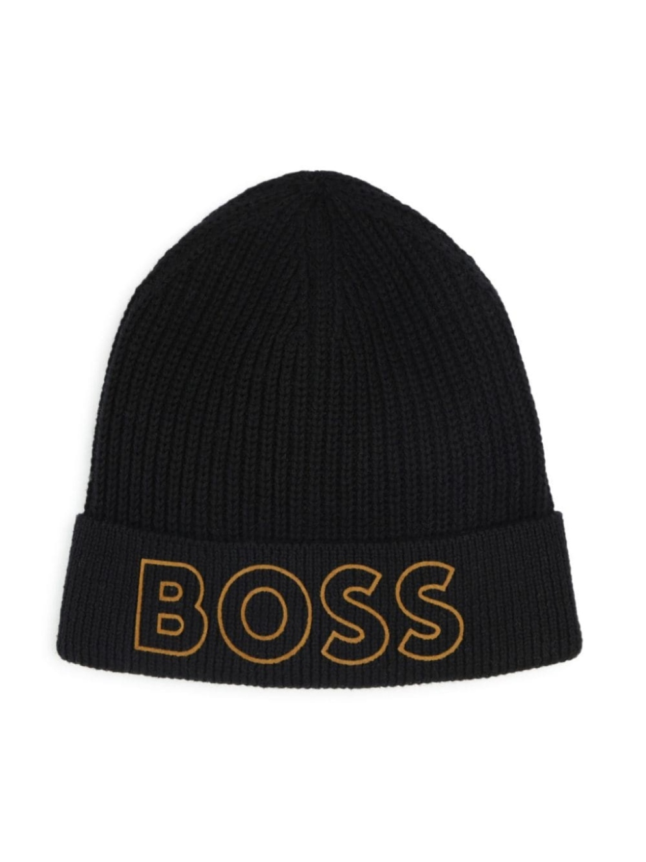 

BOSS Kidswear шапка бини с вышитым логотипом, черный