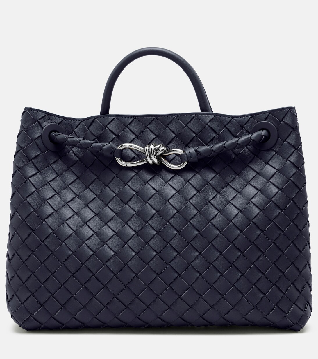 

Кожаная сумка-тоут andiamo среднего размера Bottega Veneta, синий