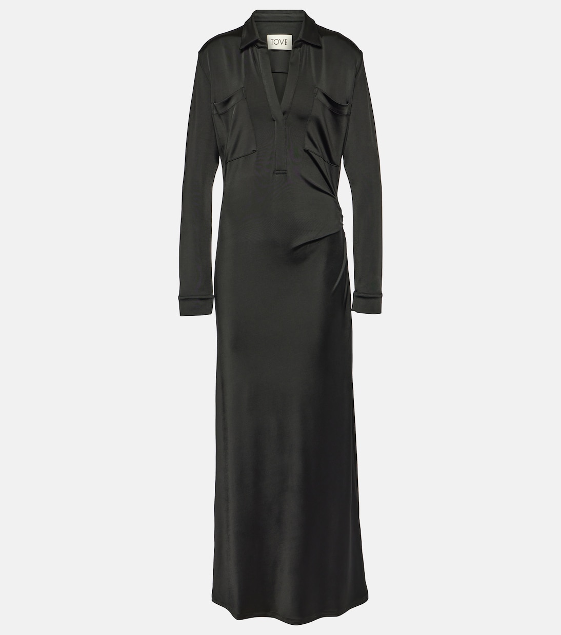 Платье макси iana с v-образным вырезом Tove, черный