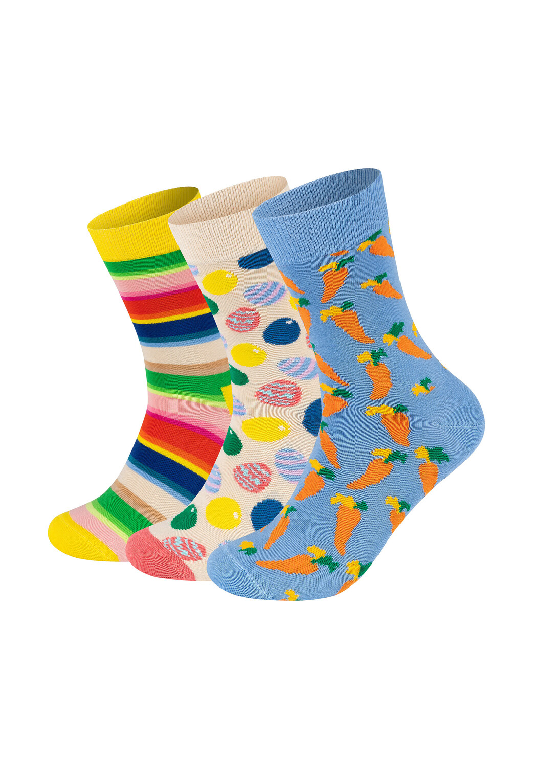 

Носки Happy Socks 3 Pack Eggs Gradient Stripe Carrot Socks, цвет multi_coloured