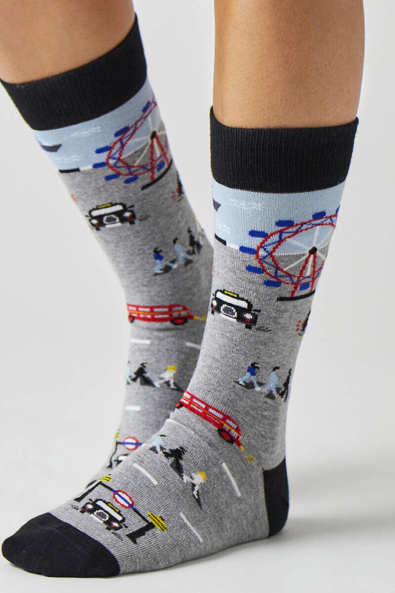 

Серые высокие носки из органического хлопка Besocks, серый
