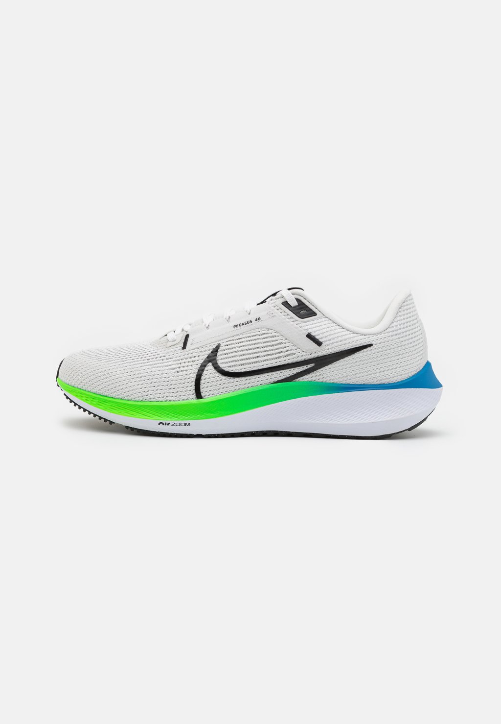 Нейтральные кроссовки Air Zoom Pegasus 40 Nike, цвет platinum tint/black/white/green strike/star blue
