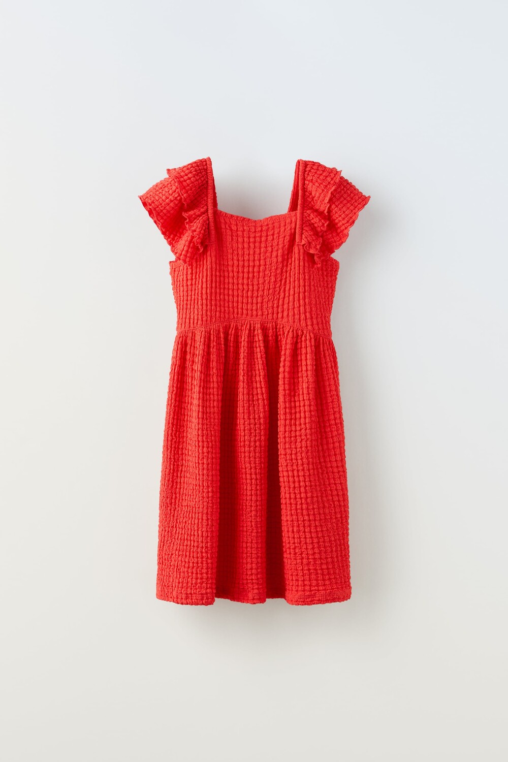 

Платье с оборками Zara, красный