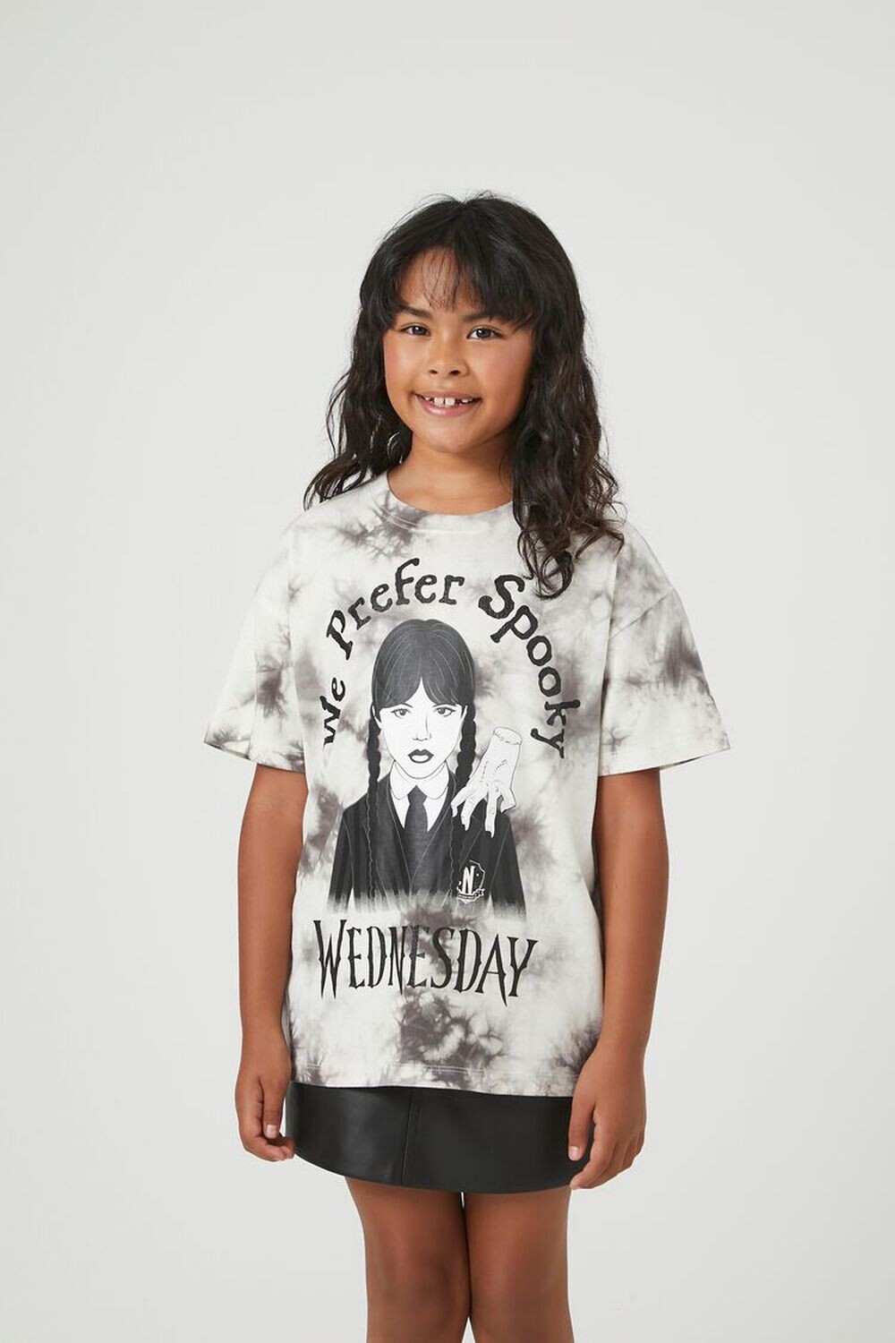 

Футболка для девочек Tie-Dye Wednesday Forever 21, белый