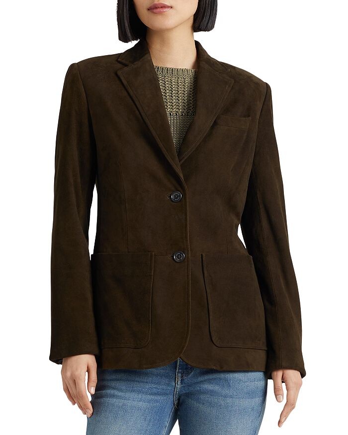 

Замшевая куртка с длинным рукавом Ralph Lauren, Коричневый