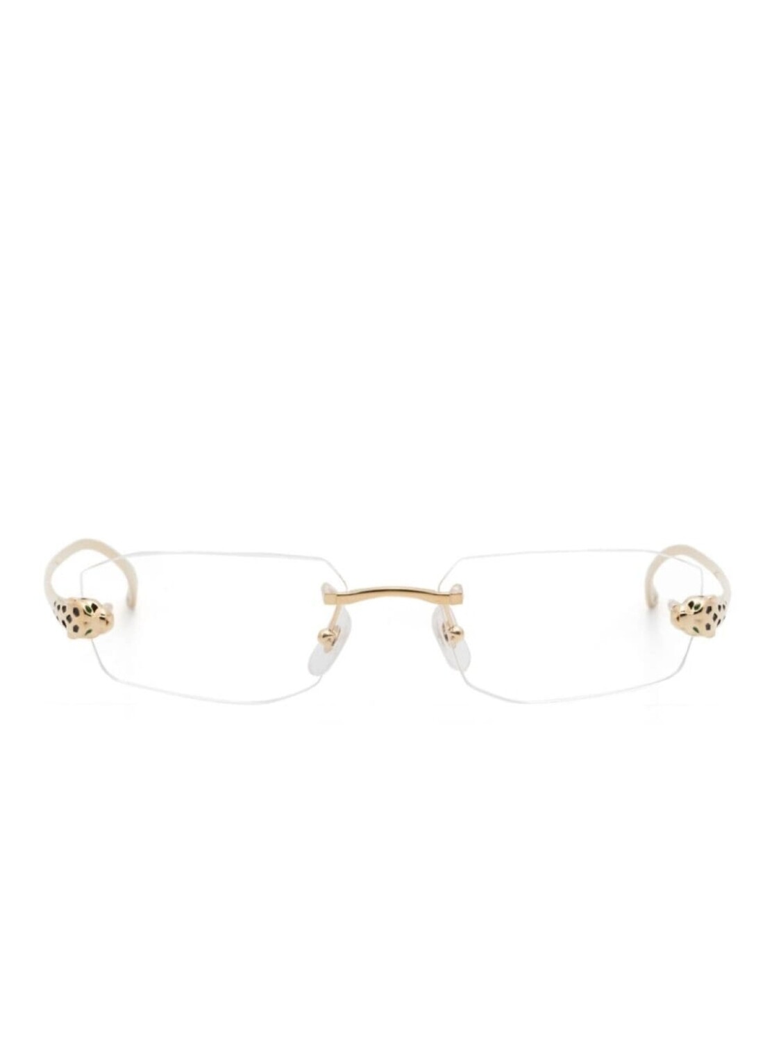 

Cartier Eyewear очки в прямоугольной безободковой оправе, золотистый