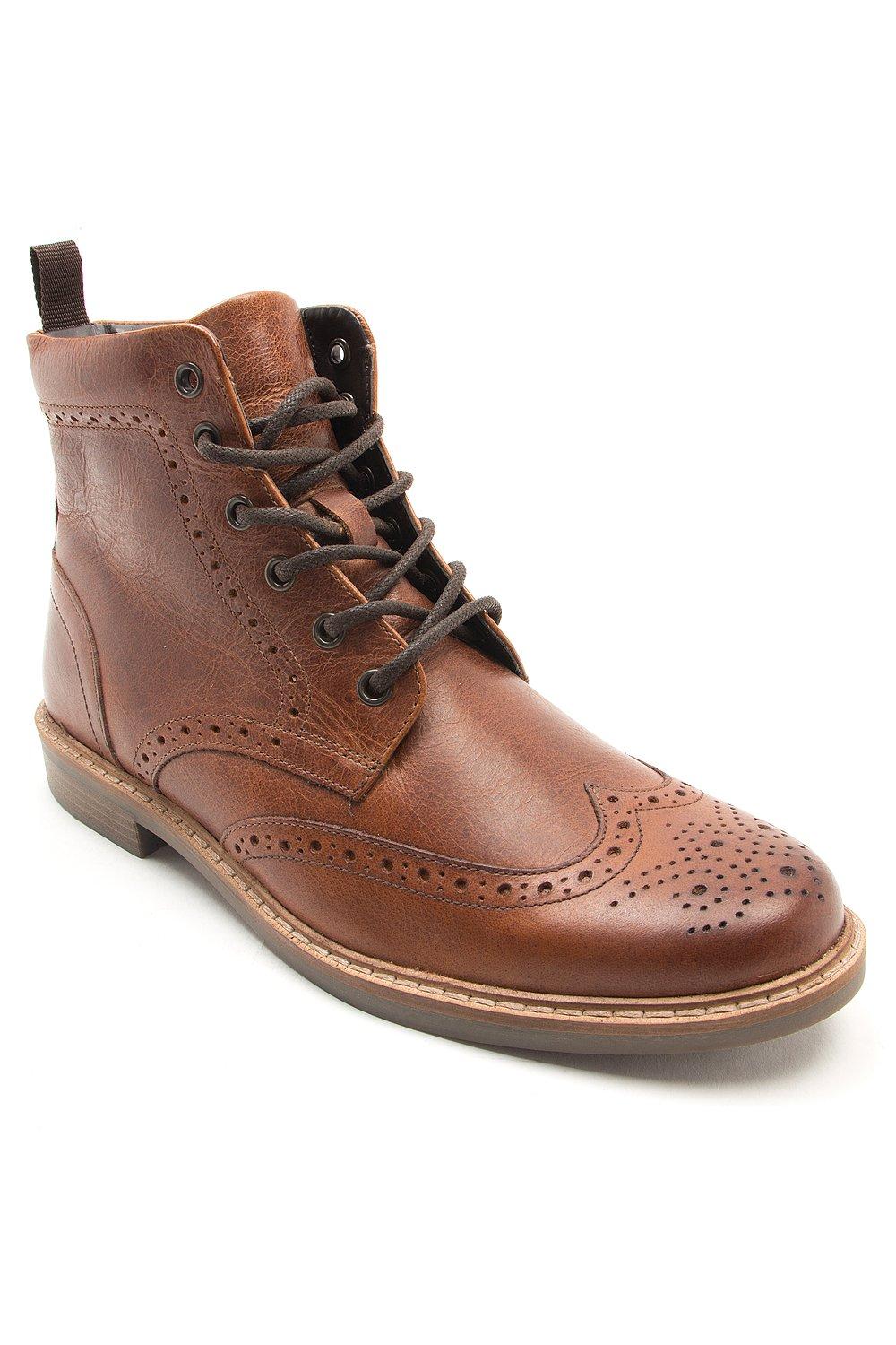 цена Кожаные ботинки-броги в строгом стиле Dixon до щиколотки Thomas Crick, коричневый
