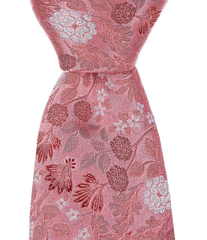 Ted Baker London Whalley с цветочным принтом 3 1/4 Шелковый галстук, розовый