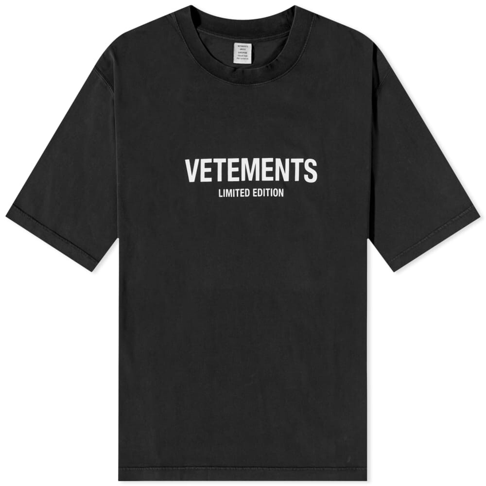 

Футболка с логотипом Vetements Limited Edition, черный