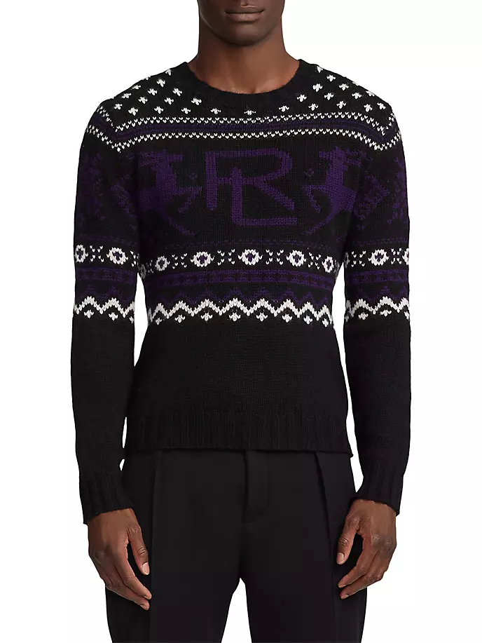 

Кашемировый свитер Fair Isle Ralph Lauren Purple Label, черный