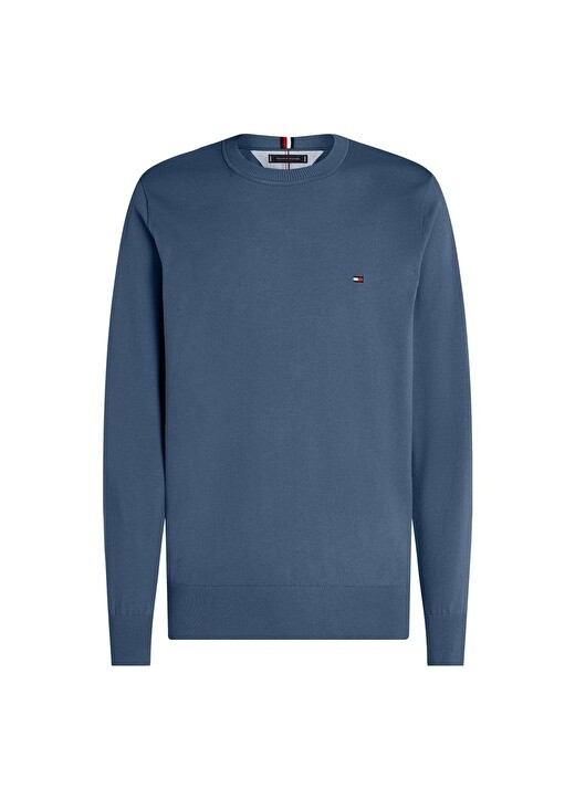 

Синий мужской свитер стандартного кроя с круглым вырезом Tommy Hilfiger