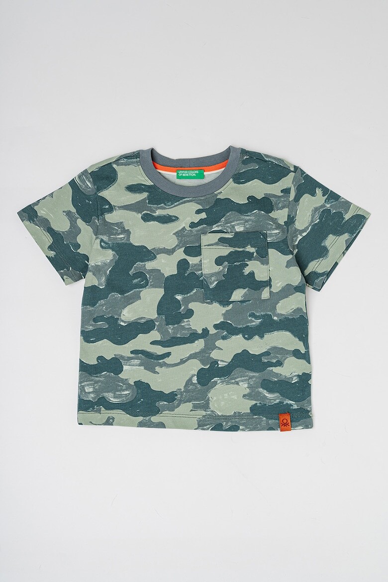 

Футболка с рисунком и карманом United Colors Of Benetton, зеленый