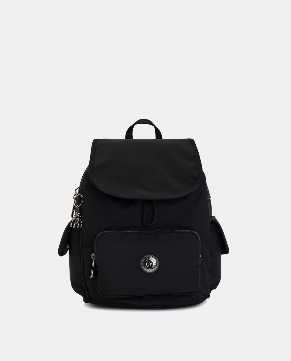 Средний черный рюкзак с водонепроницаемой отделкой Kipling, черный сумка женская city plume черная