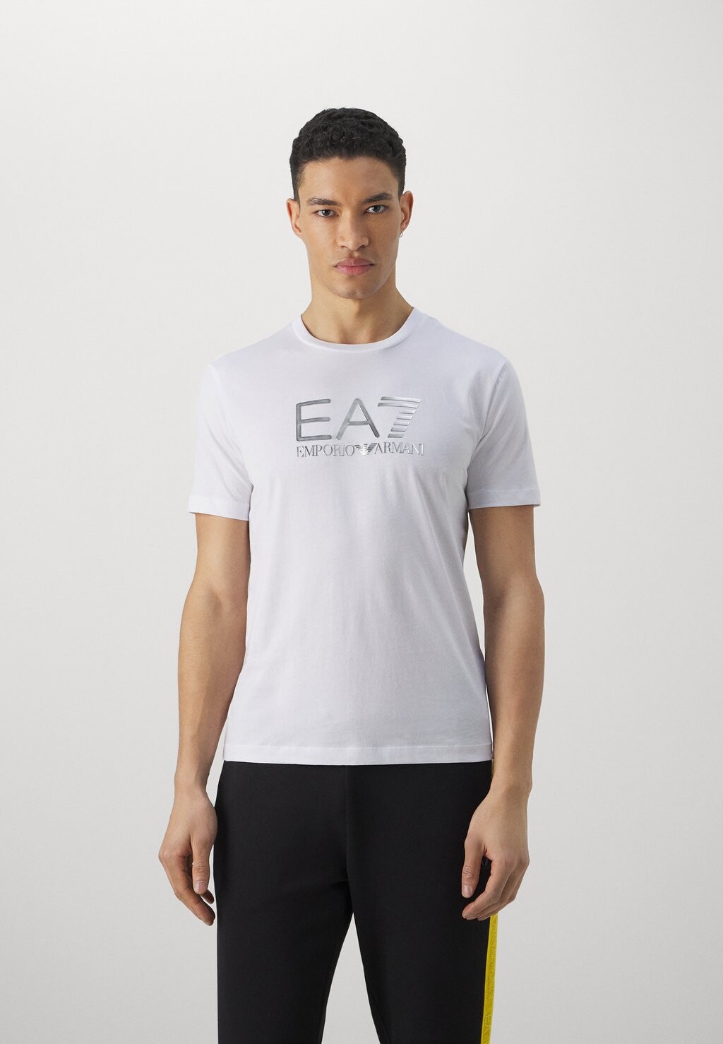 

Футболка с принтом EA7 Emporio Armani, белая, Белый
