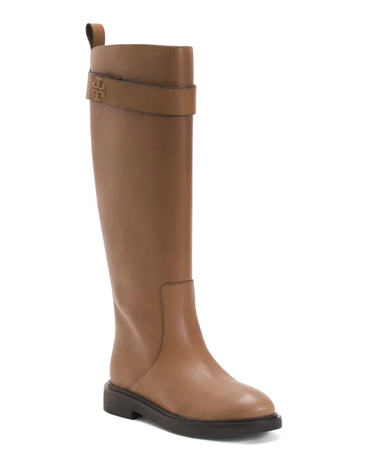 

Кожаные ботинки в стиле двойного Т-образного дизайна Tory Burch, цвет Almond Flour