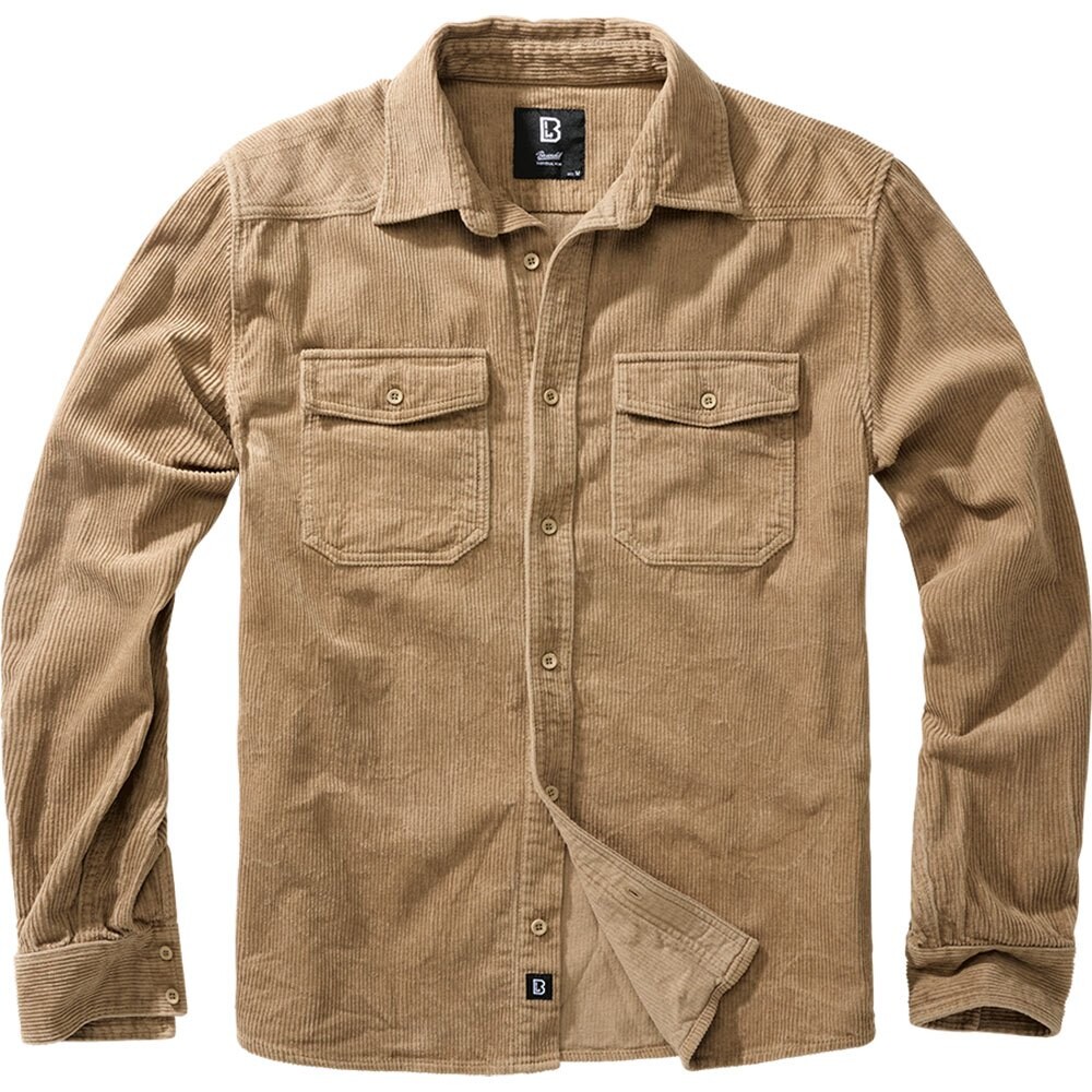 

Рубашка с длинным рукавом Brandit Corduroy Classic, бежевый