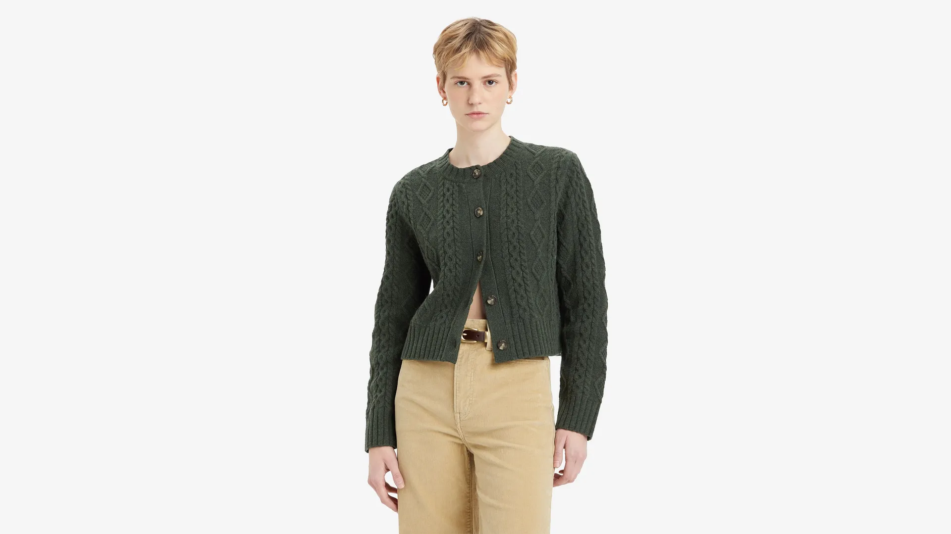 

Кардиган с косами примулы Levi's, зеленый