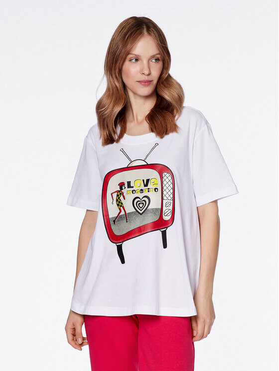 

Футболка свободного кроя Love Moschino, белый