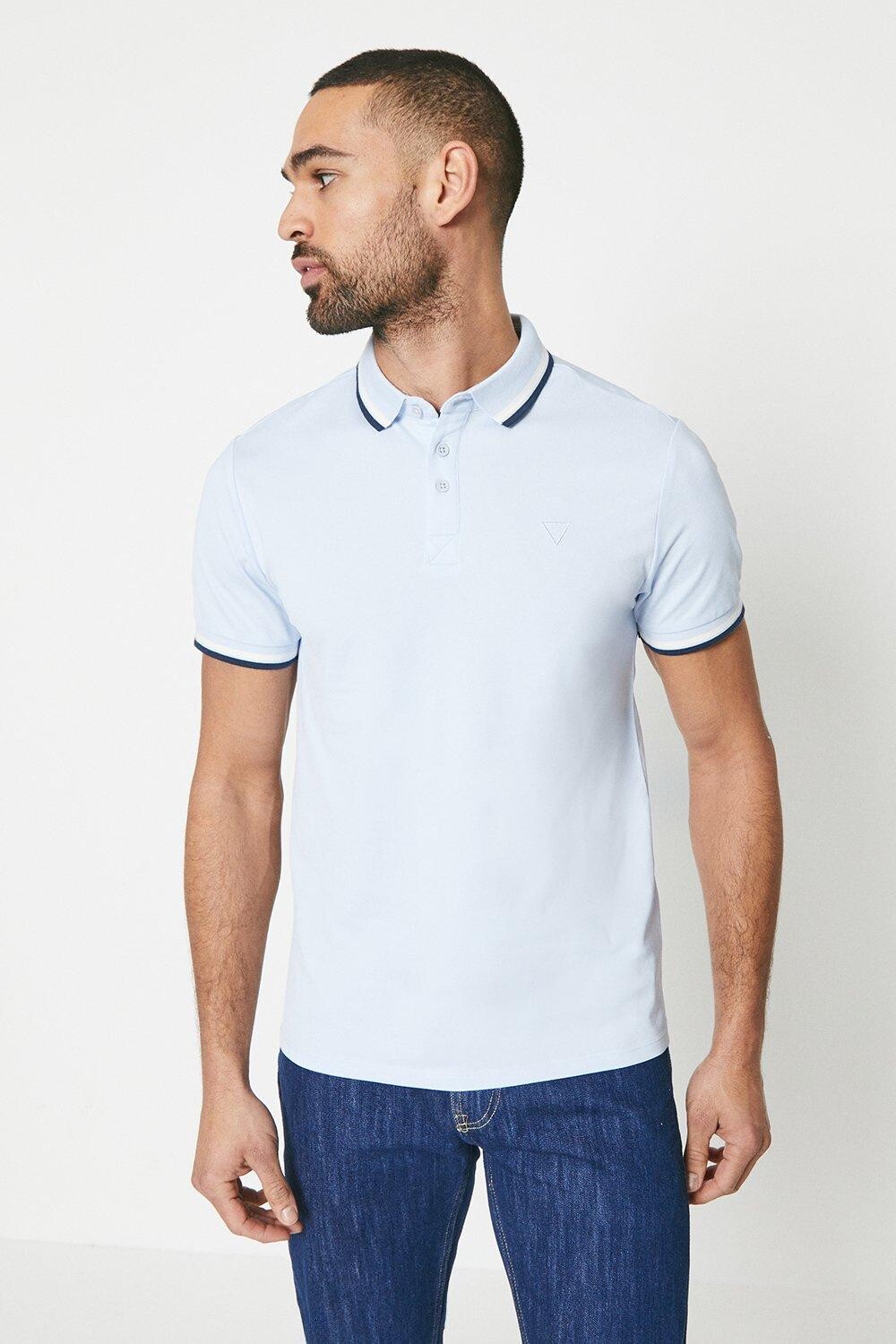 

Поло Ss Sports Pique Trngl Airway синее Debenhams, синий