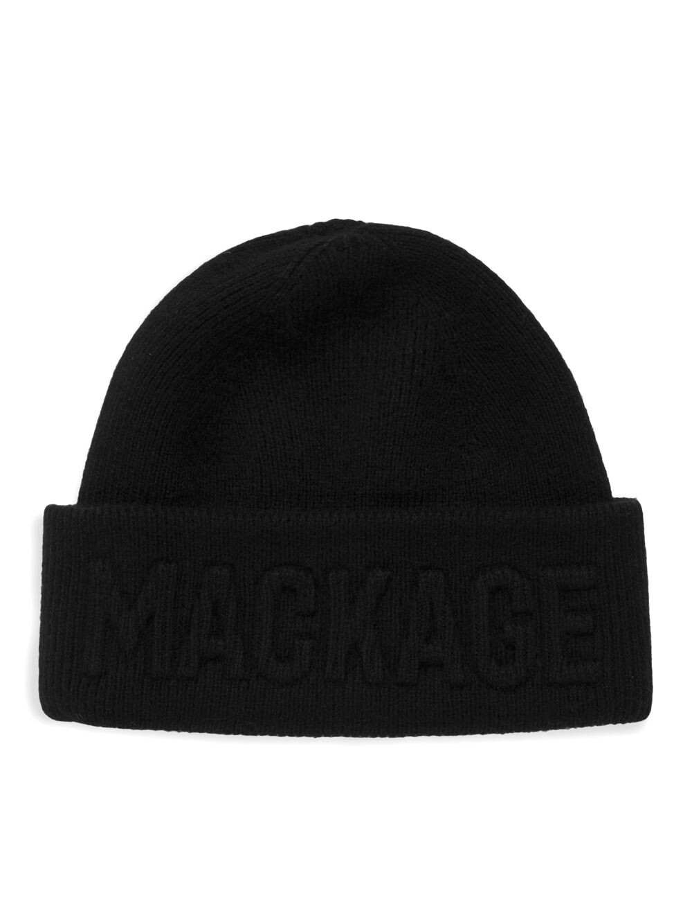 

Короткая флисовая шапка с логотипом Mackage, черный
