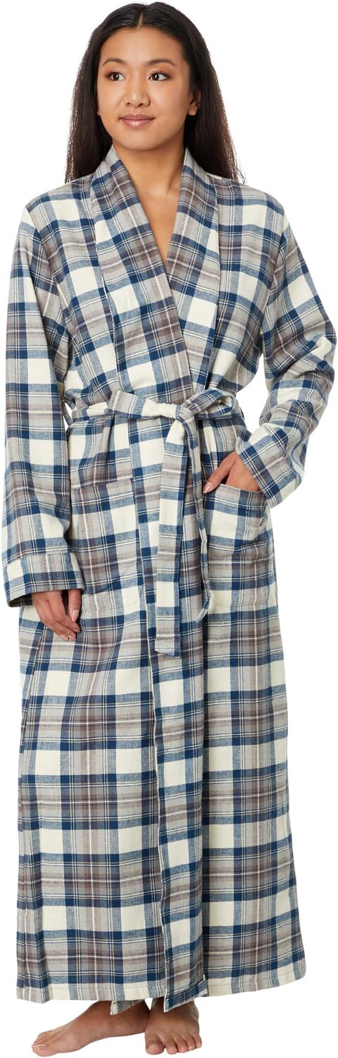 

Халат Scotch Plaid Flannel Robe Unlined Plaid L.L.Bean, цвет Indigo Tartan