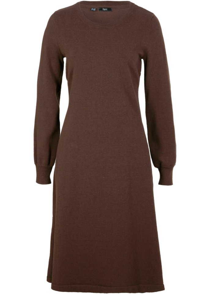 Трикотажное платье из переработанного хлопка Bpc Bonprix Collection, коричневый свитер из переработанного хлопка bpc bonprix collection зеленый