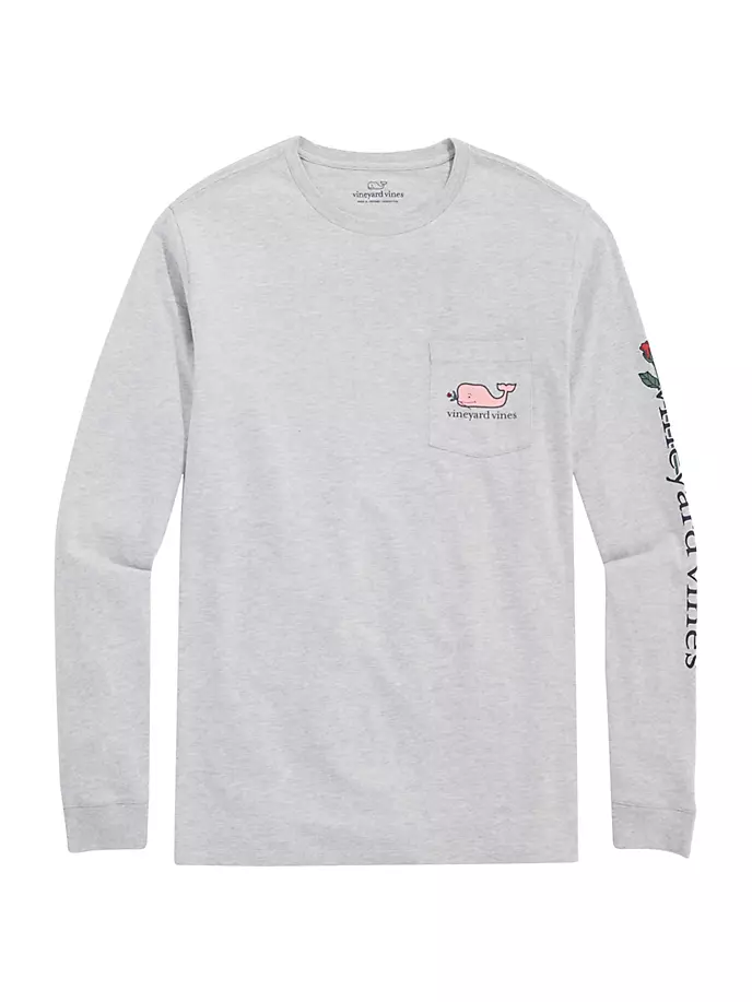 

Футболка с длинными рукавами «Романтический кит» Vineyard Vines, серый