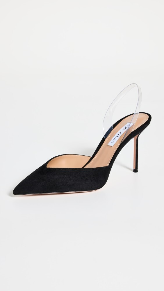 

Туфли Aquazzura V Plexi Sling 85, черный