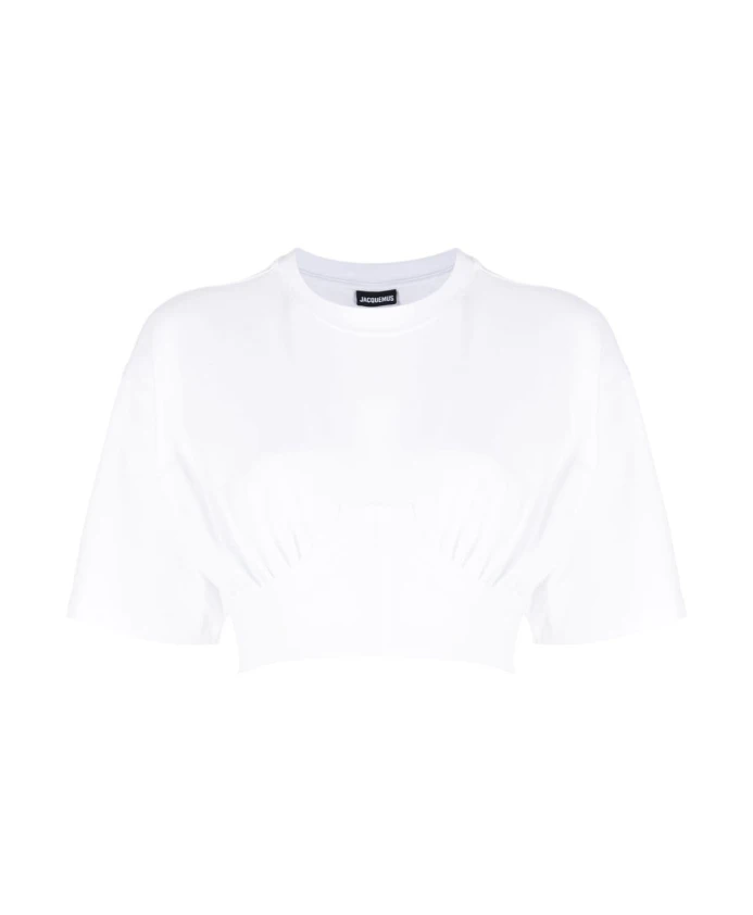 

Футболка с круглым вырезом и драпировкой Jacquemus, белый