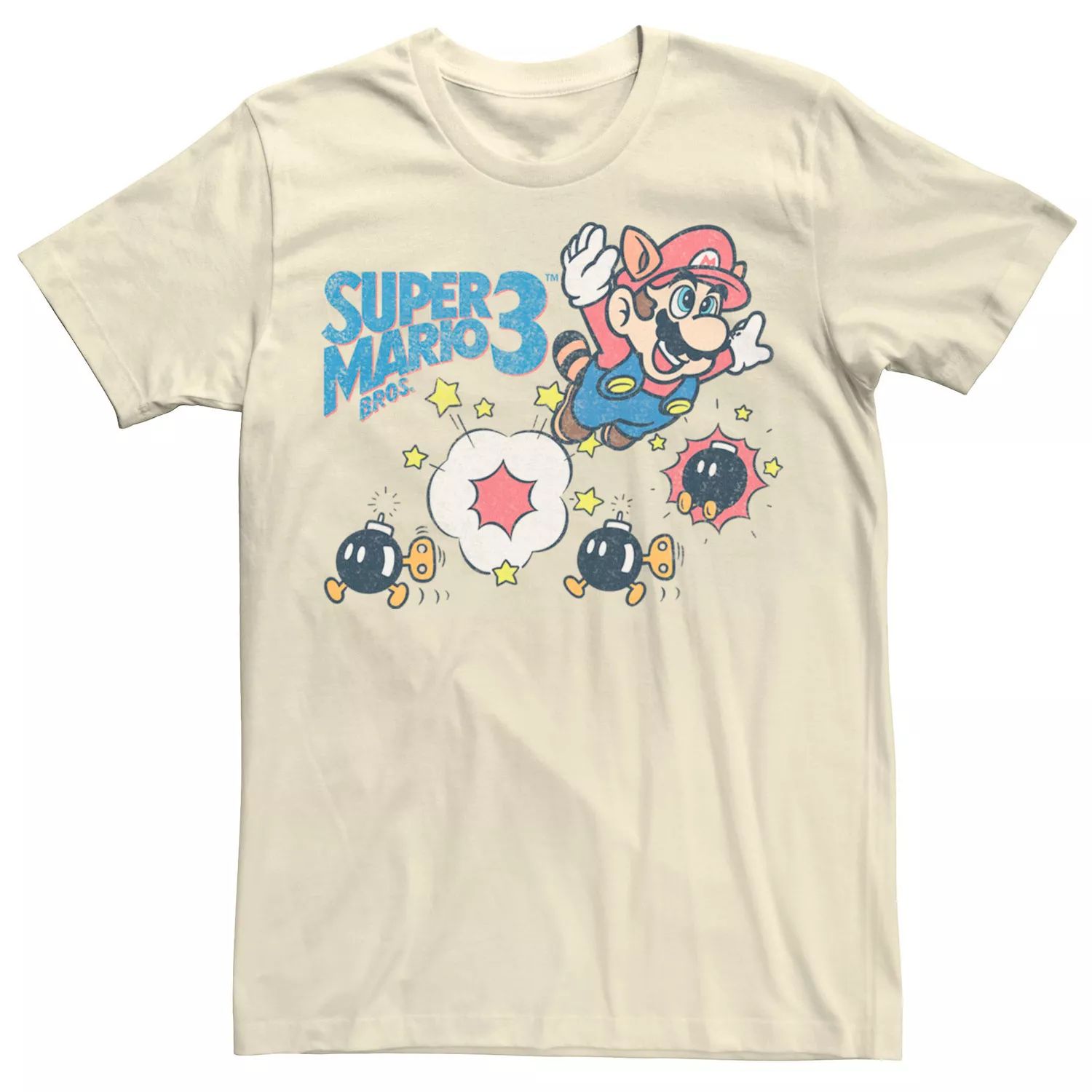 Мужская летняя летная футболка Nintendo Retro в стиле ретро Licensed Character