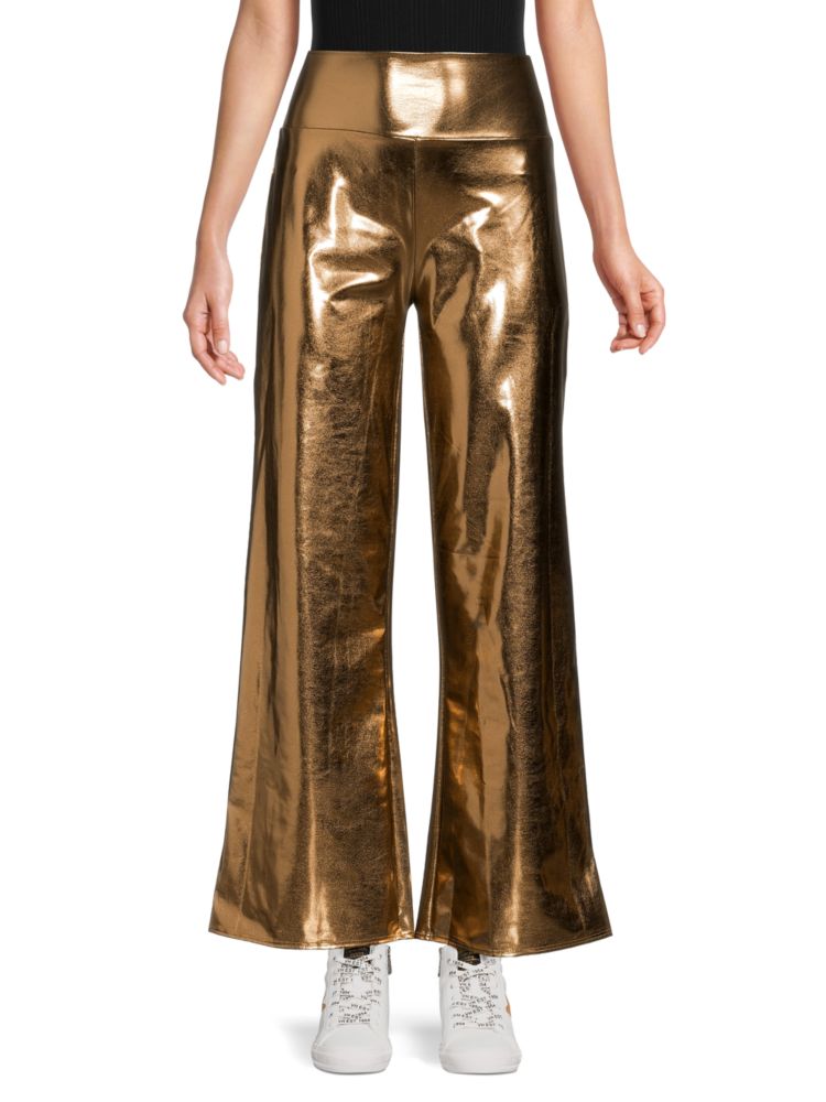 

Широкие брюки с эффектом металлик Renee C., цвет Copper