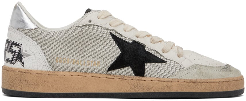 

Серые кроссовки со звездами Golden Goose, Серый