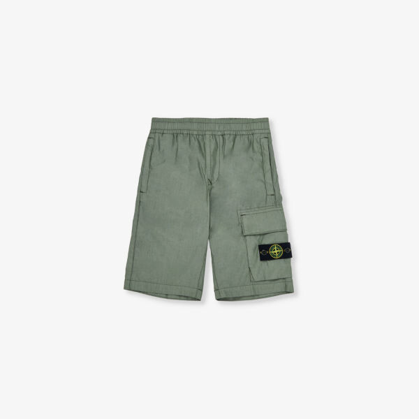 

Шорты-бермуды с нашивкой-логотипом, 6–14 лет Stone Island, зеленый