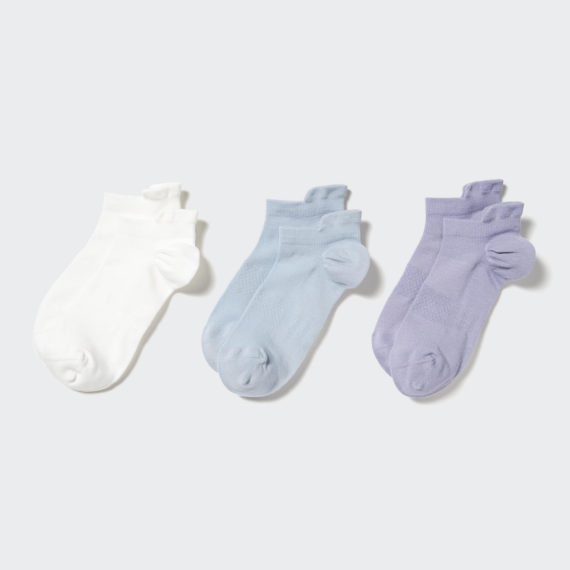 Короткие носки (спортивные/3 пары) UNIQLO, молочный короткие носки 3 пары спортивные uniqlo черный