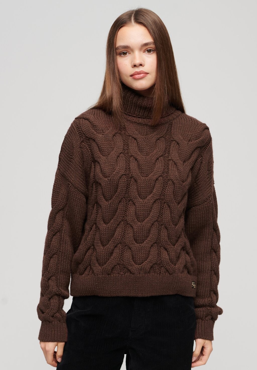 

Джемпер CHAIN CABLE POLO Superdry, коричневый