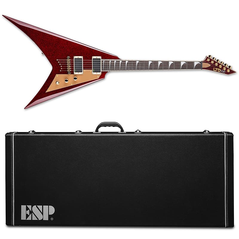 Электрогитара ESP LTD Kirk Hammett KH-V Electric Guitar Red Sparkle + Hard Case