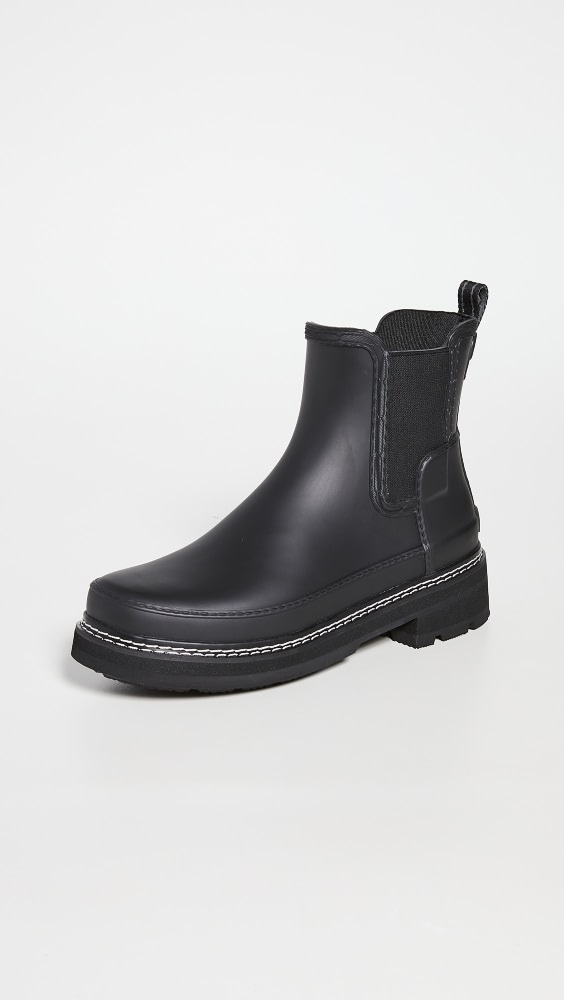 

Ботинки Hunter Boots Refined Chelsea Stitch Detail Wellington, черный