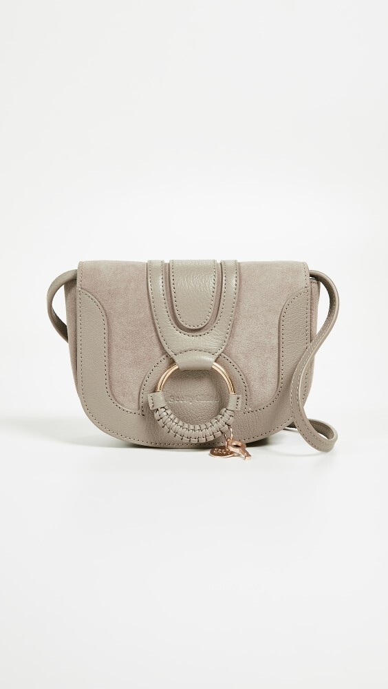 

Сумка See by Chloe Hana Mini Saddle, серый