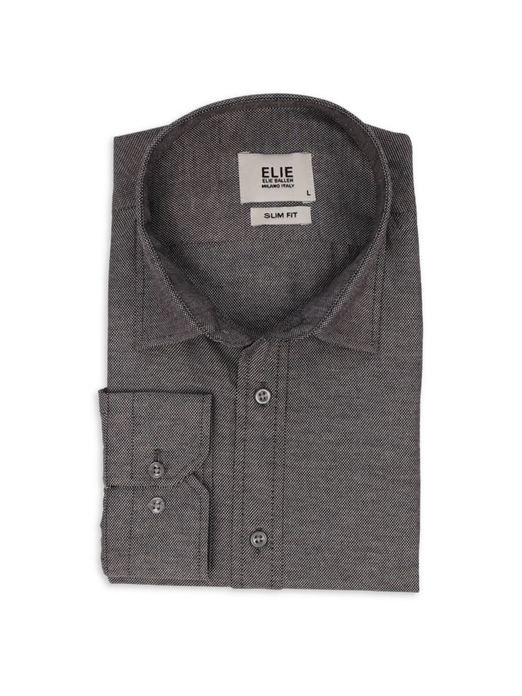 Классическая рубашка узкого кроя в клетку Elie Balleh, черный баска bezze collection elie черный m размер