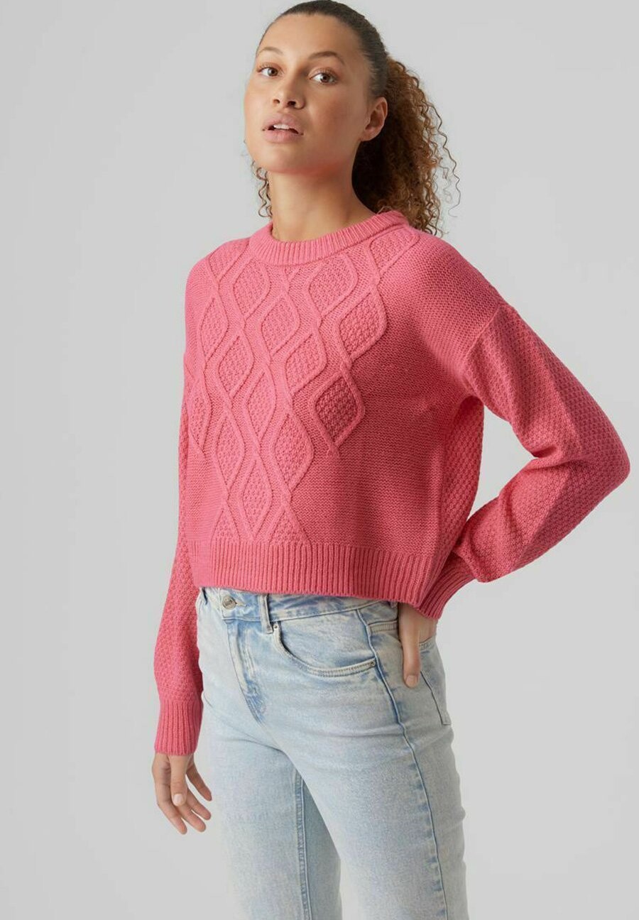 

Свитшот Vero Moda VMMALVA LS O-NECK, цвет hot pink