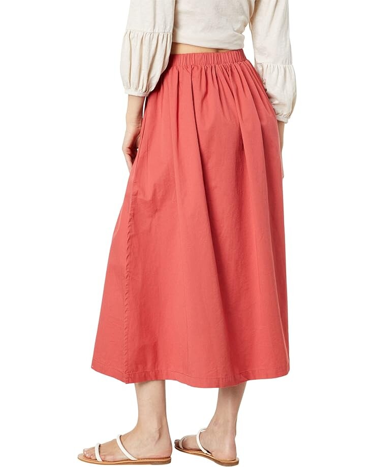 

Юбка SUNDRY Woven Full Skirt with Side Slit, ржавый