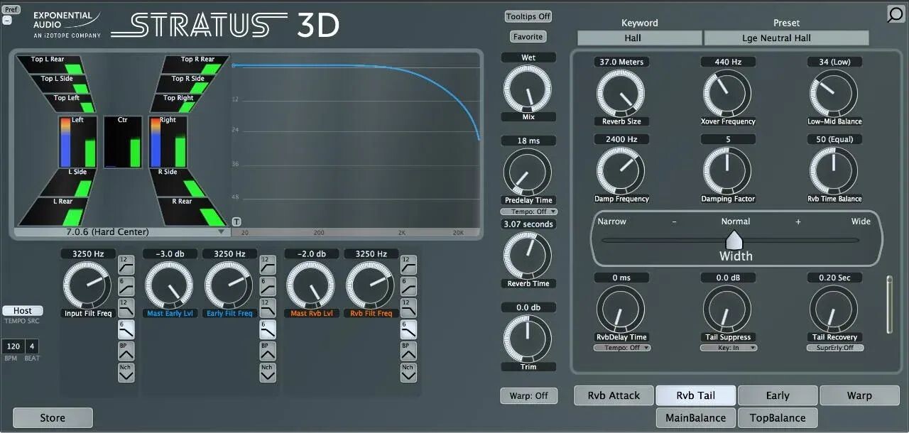 

iZotope Exponential Audio: плагин Stratus 3D Reverb