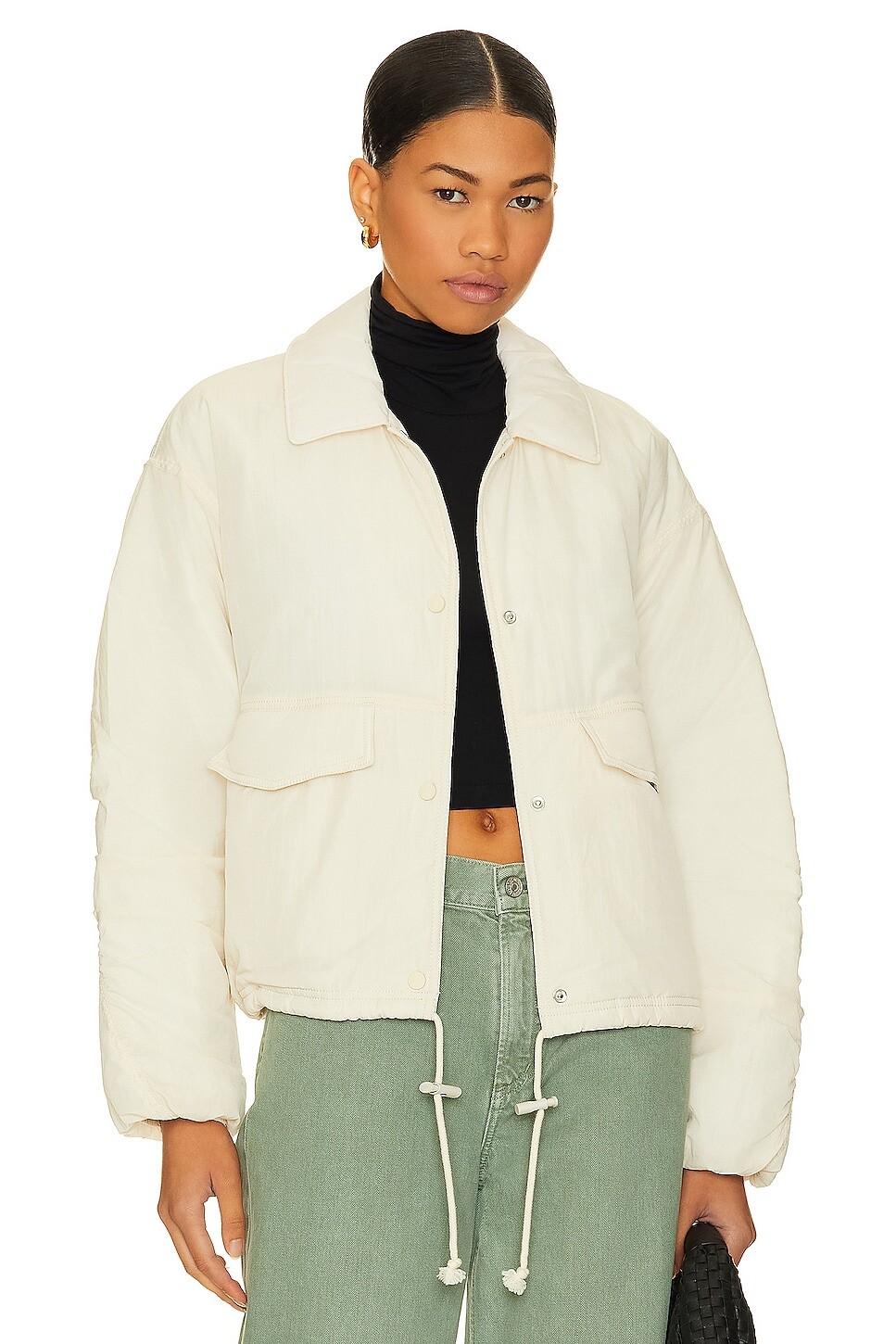

Куртка Free People X FP Movement Off The Bleachers Coaches In Sea Salt, цвет Sea Salt